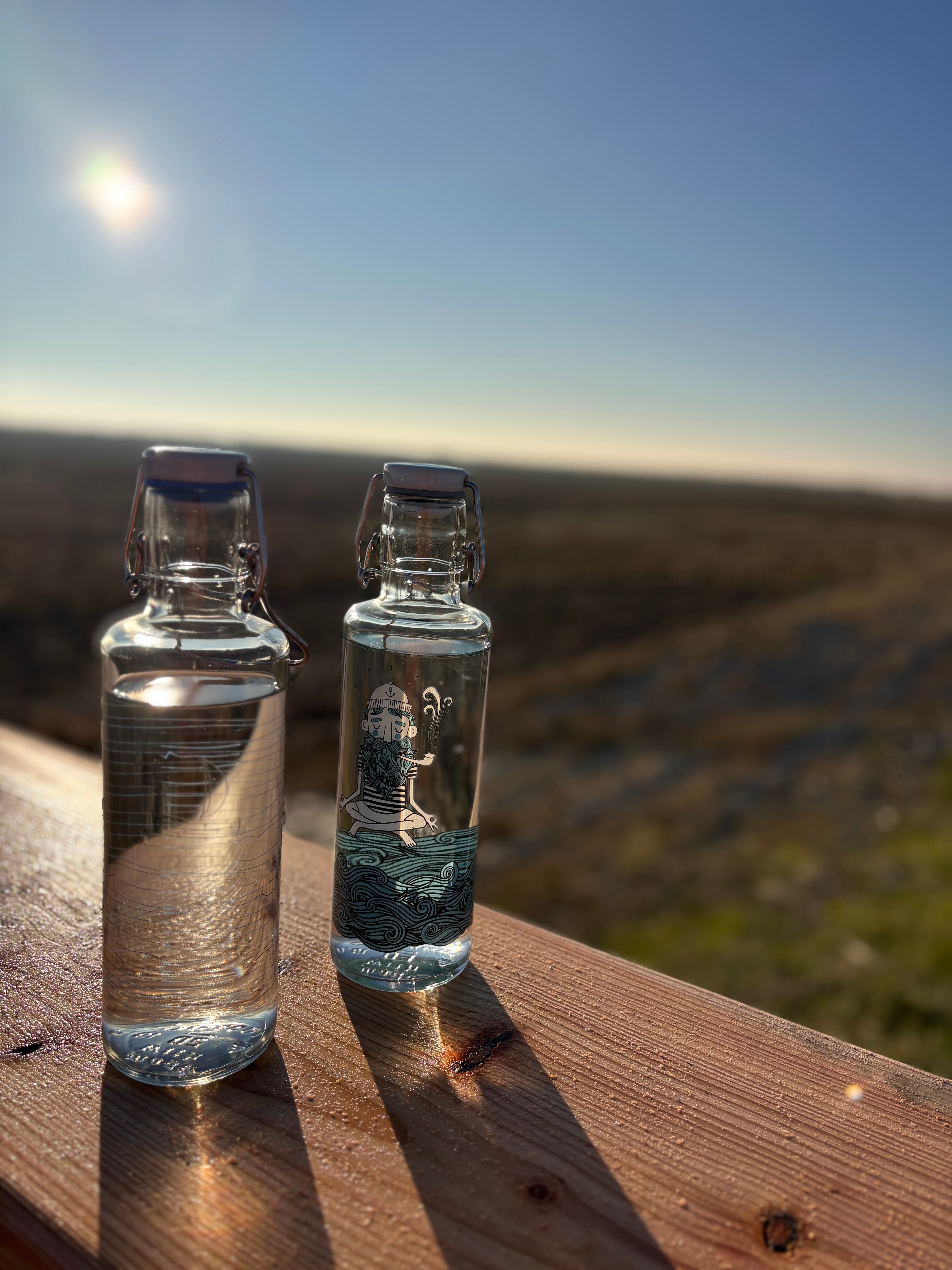 Trinkflasche "Soulbottle - Kapitän", 0,6 Liter, Glas