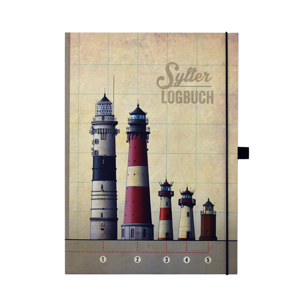 Sylter Logbuch, Hardcover-Notizbuch, DIN A4, blanco